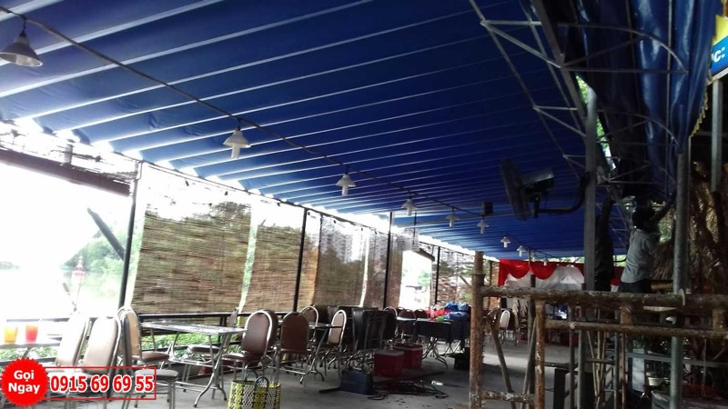 Kết cấu của mái che quán cafe