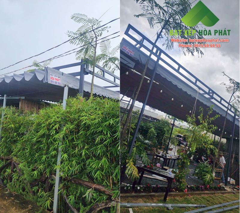 Hoàn thành công trình thi công mái xếp che sân vườn đường An Sơn, Đà Lạt