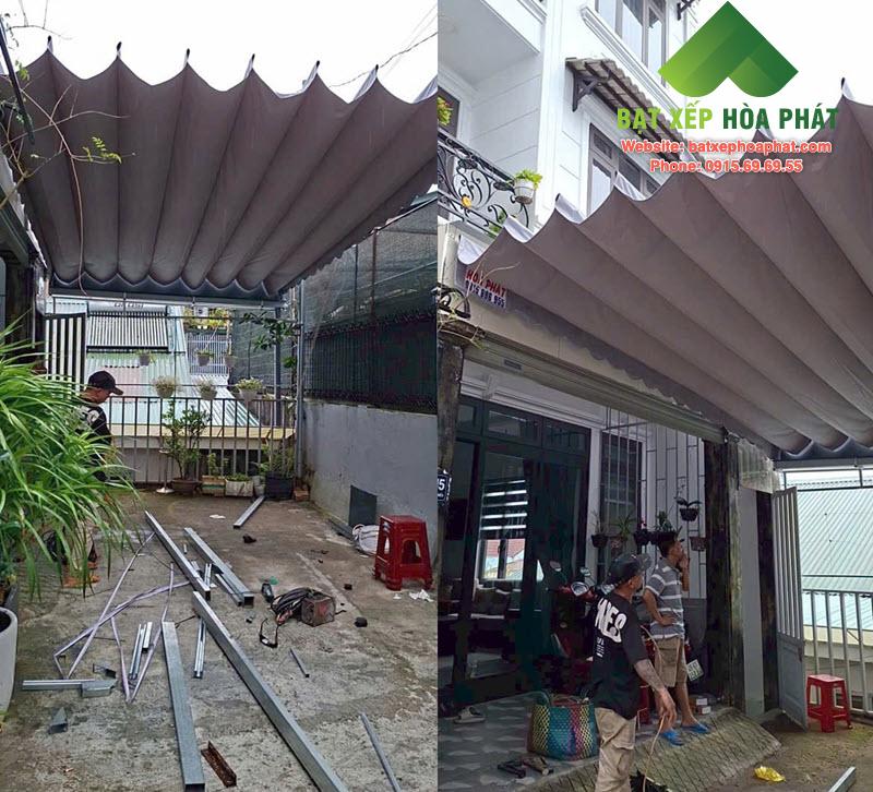 Công trình bạt xếp sân nhà Hòa Phát thi công tại đường Nguyễn Đình Triễu, Đà Lạt