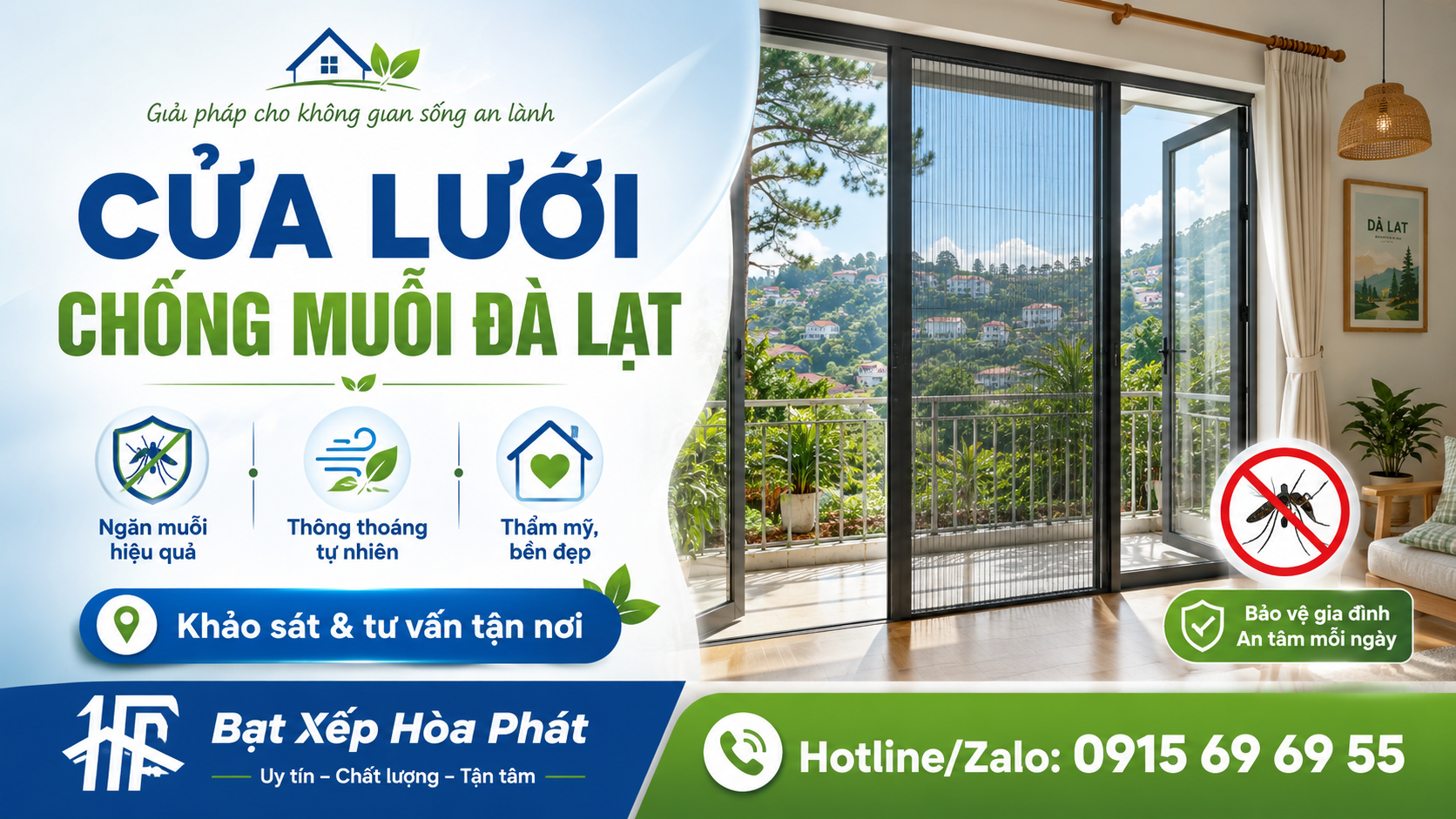 Cửa lưới chống muỗi Đà Lạt