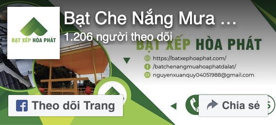Bạt che nắng mưa Hòa Phát