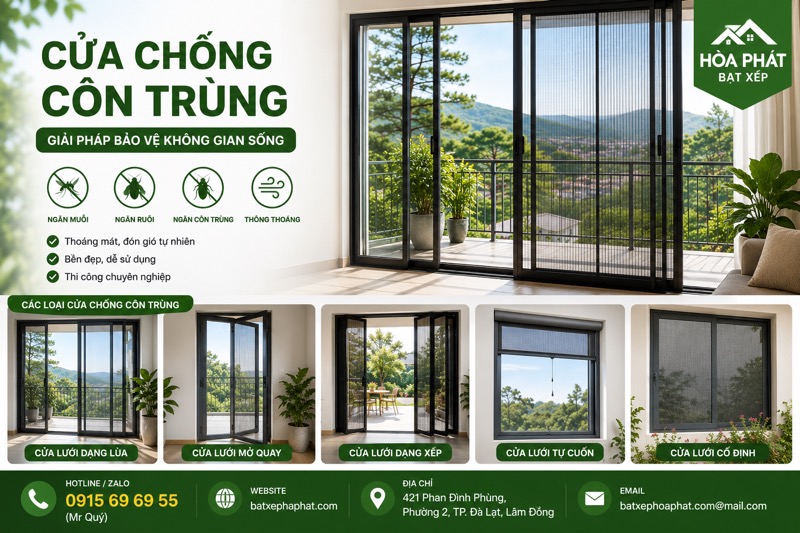 Có nhiều mẫu mã cửa lưới chống côn trùng