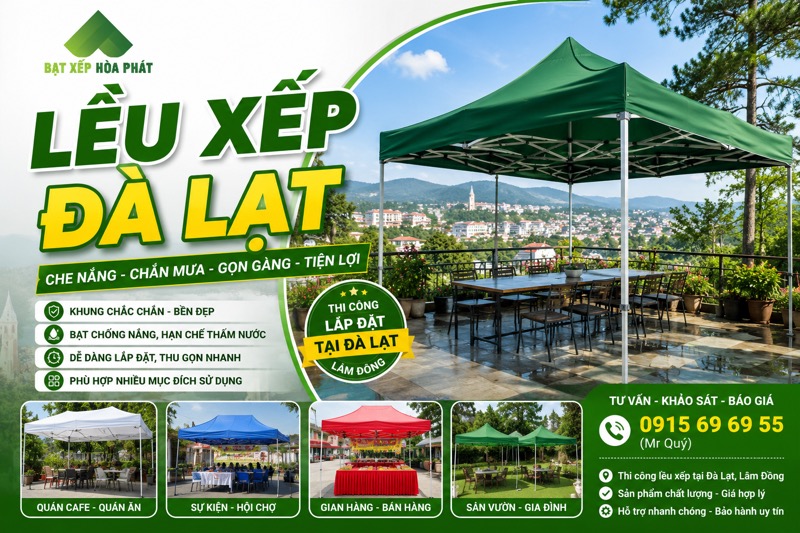 Cấu tạo lều xếp Đà Lạt
