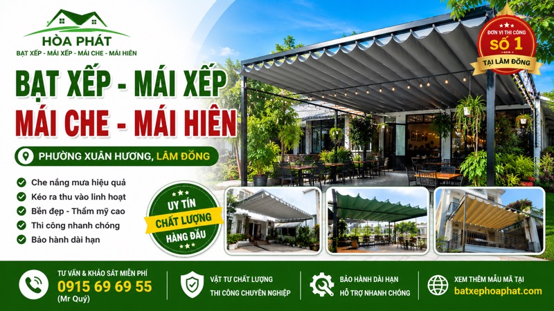 Dịch vụ thi công bạt xếp tại Phường Xuân Hương