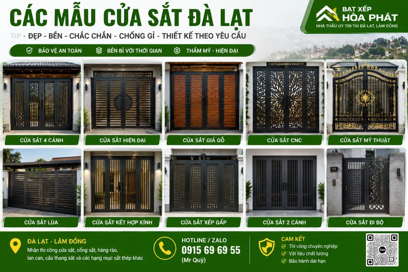 Các mẫu cửa sắt Đà Lạt Đẹp