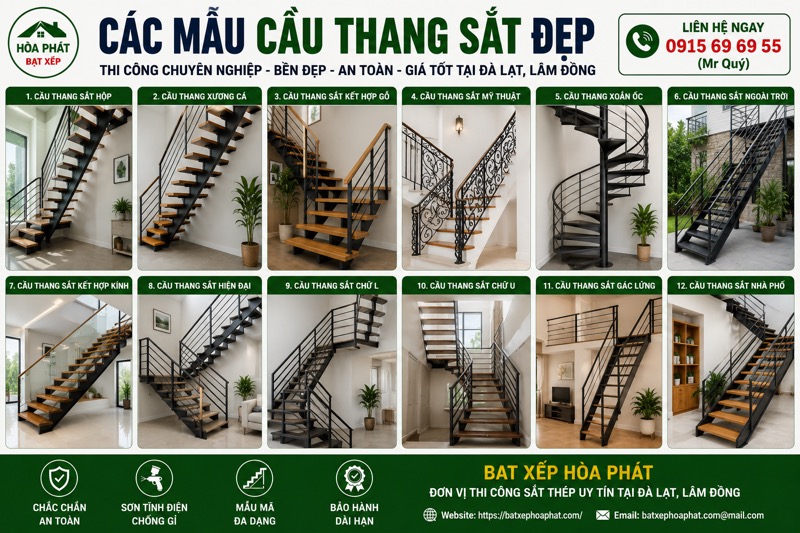 Các mẫu cầu thang sắt Đà Lạt