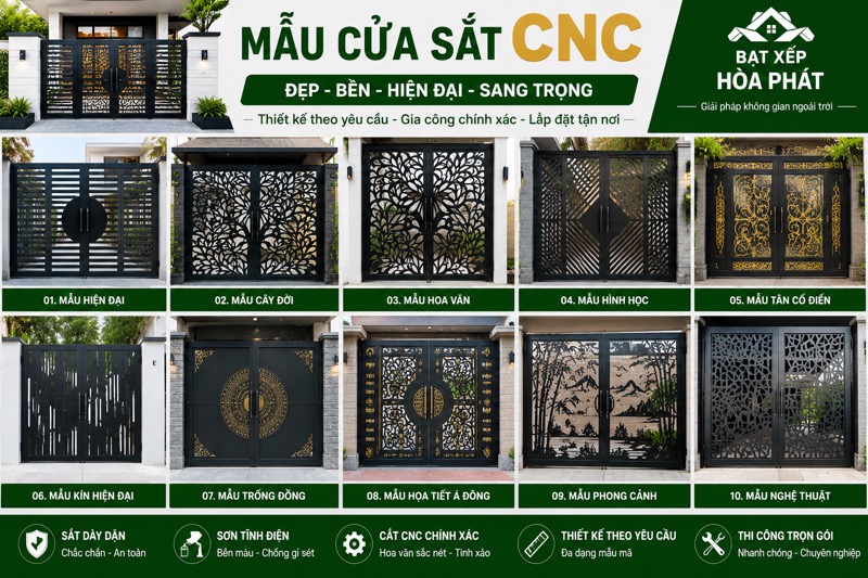 Các mẫu cửa sắt CNC đẹp