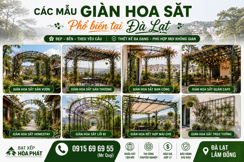 Các mẫu giàn hoa sắt Đà Lạt