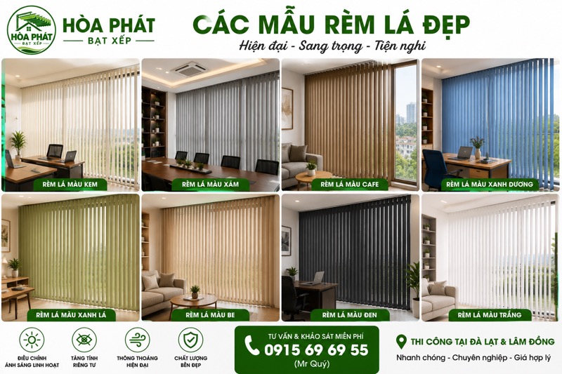 Các mẫu rèm lá đẹp