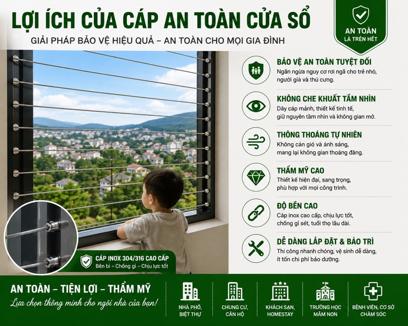 Lợi ích của cáp an toàn
