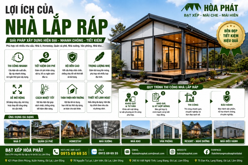 Lợi ích sử dụng nhà lắp ráp
