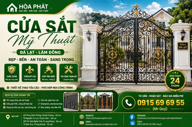 Cửa sắt hiện đại Đà Lạt