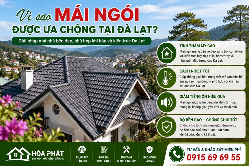 Vì sao mái ngói được ưu chuộng tại Đà Lạt
